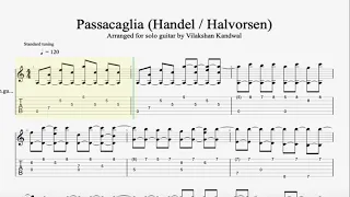 Passacaglia – Handel , Halvorsen (Tabs/Notations)