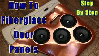 How To Fiberglass Door Panels - Rose Gold Painted Speaker Pods - Step By Step - Cadillac Escalade