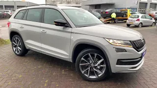 Skoda NEW Kodiaq Sportline 2019 in 4K Steel Grey Special 20 inch VEGA walk around & detail inside