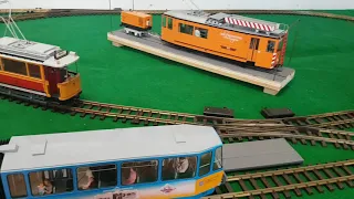 Modelleisenbahnaustellung in der Wagenhalle der Thüringerwaldbahn in Gotha