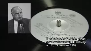 Bundeskanzler Helmut Kohl 1989 - 10-Punkte-Programm zur Überwindung der deutschen Teilung