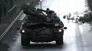 Bundeswehr Konvois mit Amphibien Fahrzeug M3+ Keiler+Biber+Dachs+Luftlandepanzer Wiesel/ 4K