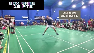 Anders Antonsen VS High School Badminton Player [Box game 15pts]