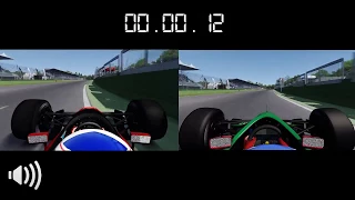 Assetto Crosa | Ferrari 643 vs. Jordan 191 | Onboard comparison in Imola