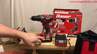 Harbor Freight Bauer 20v Drill Driver and  Bauer Battery Options Review