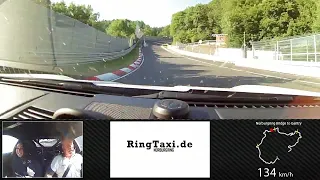 Alpha riding the Porsche 911 GT3 RS Ring taxi around nurburgring