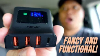 Car charger with LED display? FANCY & FUNCTIONAL! (ACEFAST 90W 4-in-1 Car Charger with LED display!)