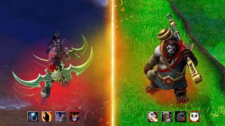 Pandaren Brewmaster vs Demon Hunter (10 level vs 10 level)