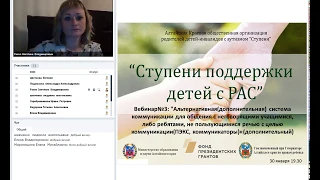 "Альтернативная система коммуникации для детей с аутизмом"(дополнительный вебинар)