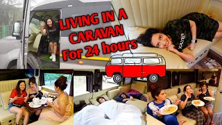 Living In A CARAVAN With My Friends For 24 Hours Challenge