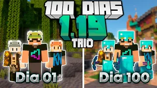 SOBREVIVI 100 DIAS MINECRAFT 1.19 EM TRIO - O FILME @RubioKn @helliiot