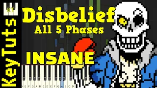 Disbelief FULL OST [All 5 Phases] - Insane Mode [Piano Tutorial] (Synthesia)