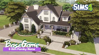 Base Game 8 Sim Family Home | The Sims 4 Build Stop Motion Nocc