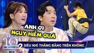 Siêu Nhí 9 tuổi khiến Trấn Thành, Hari Won, Khả Như 'MỆT TIM' với màn đu xà trên không