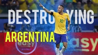 Neymar Jr ● Destroying Argentina 2016/17 (WC Qualifiers 2018) HD
