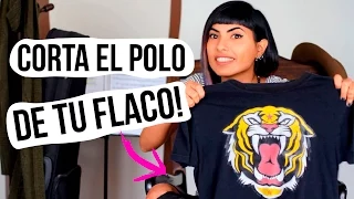 DIY Haz un polo fácil de mujer cortando uno de hombre!