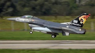 4Kᵁᴴᴰ Departures 2x F-16 Polish AF, 2x F-16 Portuguese AF, S-70 Blackhawk,Team Orlik @NATO DAYS 2023