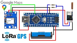 LoRa GPS Tracker Project with Google Maps - Arduino ESP8266 RYLR406
