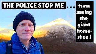 Police stop me on my short West Highland Way walk. Beautiful Scottish Highlands scenery hike.