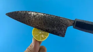Easy way to remove Rust from all your knives using this method. You'll be surprised by the results