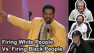 Steve Harvey on Firing White People Vs. Firing Black People REACTION!! | OFFICE BLOKES REACT!!