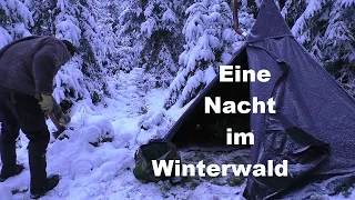 Übernachtung im Tipi/Lavvu mit Zeltofen im Winterwald