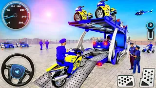 Motos de Policía Transportadas en Remolque - Jugando con Camión - Juego Android