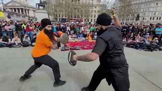 Vaisakhi Trafalgar Square 2024 1st Demo in-fight cam.