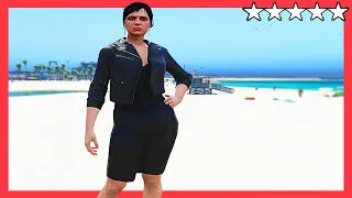 GTA 5 - CRAZY GIRL FIVE STAR POLICE RAMPAGE ESCAPE!! Amanda De Santa Girlfriend