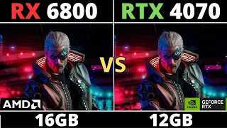 RX 6800 VS RTX 4070 - TEST IN 15 GAMES - 1080p 1440p