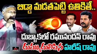 Harish Rao Powerful Satires On Raghunandan Rao | CM Revanth Reddy | Dubbaka | Mirror TV