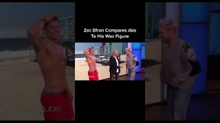 Zac Efron Compares His Abs With His Wax Figure