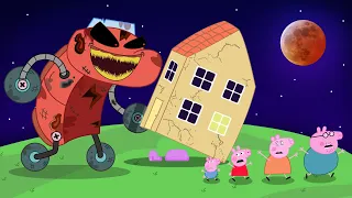 Peppa Zombie car is coming!!! Run quickly Peppa... Peppa Pig Funny Animation