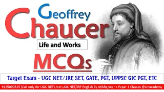 GEOFFERY CHAUCER MCQS || UGC NET SET GATE TGT PGT NVS KVS DSSSB || AKSRajveer || Literature Lovers