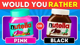 Would You Rather...? PINK vs BLACK Food Edition 💗🖤