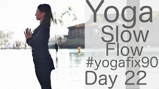 30 Minute Glowing Yoga Body Workout (Slow Vinyasa Flow Class) Day 22 Yoga Fix 90