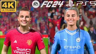 EA FC 24 - Manchester United Women Vs Manchester City Women - WSL 23/24 Full Match | PS5 4K60