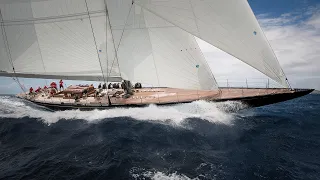 The spectacular J-Class sailing yacht RAINBOW.  Classic touches and impressive innovative features