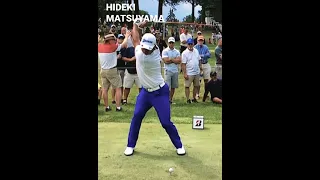 HIDEKI MATSUYAMA slomotion driver shot