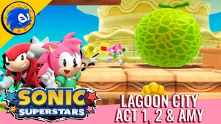 Sonic Superstars - Lagoon City Act 1, 2 & Amy Gameplay