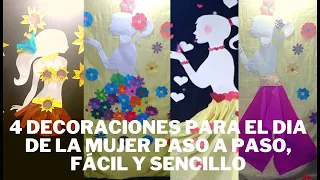 4 IDEAS DE  DECORACIONES PARA EL DIA DE LA MUJER / EMBELLECE TU CELEBRACION CON ESTAS SILUETAS