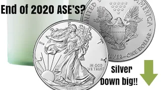 Silver tumbles! US Mint stopping production of 2020 American Silver Eagles?