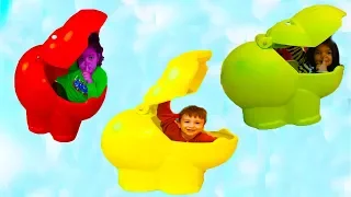 Masal Öykü and Little Baby Playing Hide and Seek - Funny Kids Video