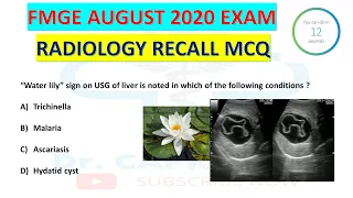 RADIOLOGY FMGE AUG 2020 EXAM | FMGE AUGUST RECALL MCQ  | Image Based Question IBQ | Doctor Capricorn