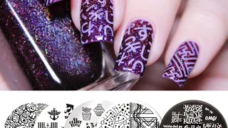 Stamping nail art tutorial, step by step / master of arts of stamping 101 MASH plate