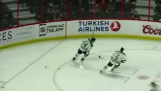 Jamie Benn during pre-game warm-up at the Stars @ Senators hockey game