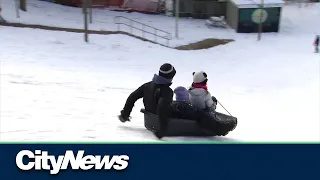 Toronto toboggan hills are busy again after ban lifted last week