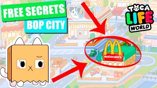 🙀 30+ FREE SECRETS IN BOP CITY 🙀 || TOCA BOCA || TOCA LIFE WORLD HACKS