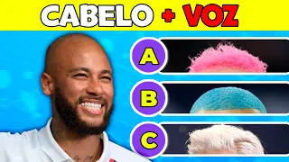 ADIVINHE O JOGADOR DE FUTEBOL PELA VOZ + CABELO 🧑‍🦲 / Neymar Jr e OUTROS JOGADORES