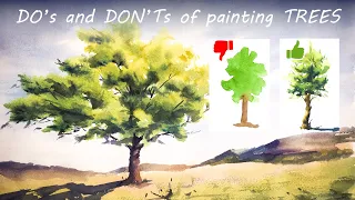 Watercolor Painting Tree Tutorial 5 Do's and Don'ts